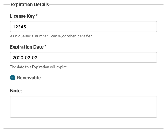 Expiration Details