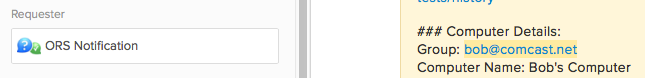 Copy email address of requester from Internal Notes