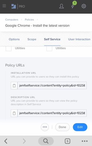 JAMF Self Service Item URLs (iOS)