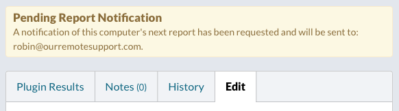 Pending Report Notification