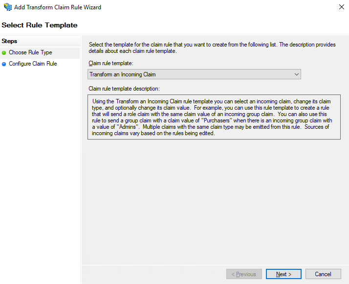 Configure Transform Rule
