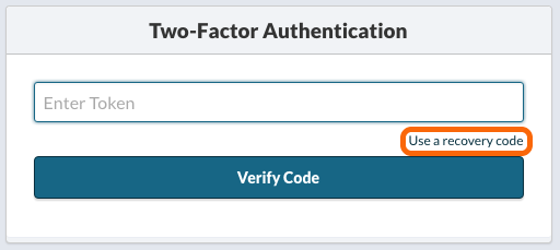 Two-factor Authentication Token Dialog