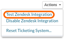 Test Zendesk Integration