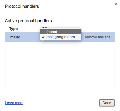 Protocol handlers: set to none or remove