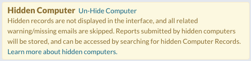 Hidden Computer Nortification Alert Warnings