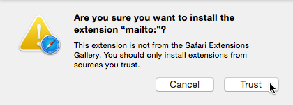 Safari: Trust the mailto extension