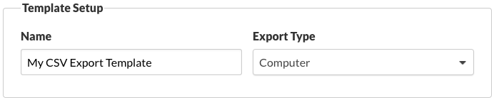 Template Setup