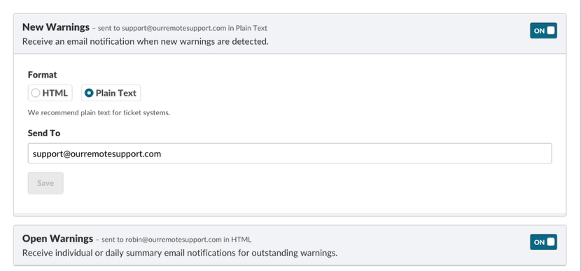 3. Choose Plain Text or HTML