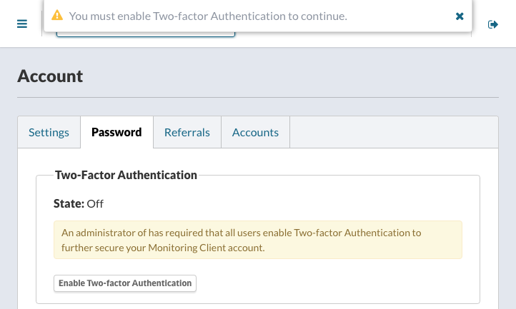 Two-factor Authentication Required
