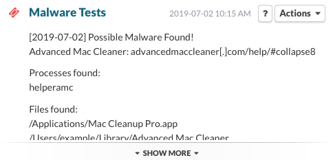 Malware Test - Possible Malware Found