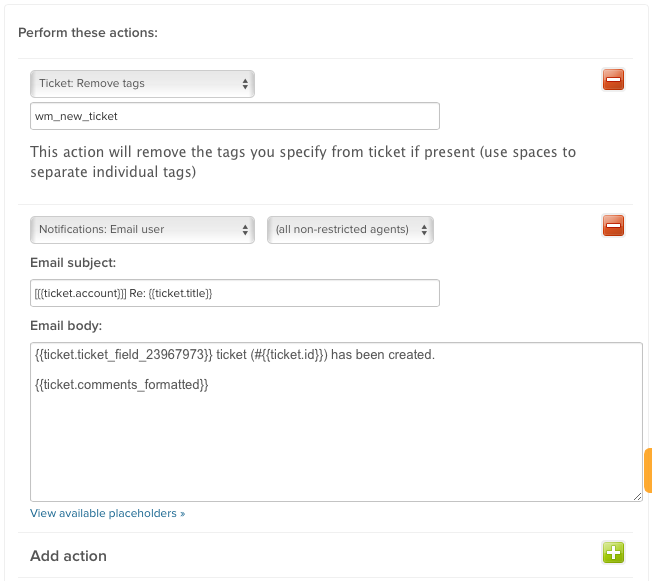 Action Statement: Remove Tag, Send Email