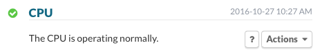CPU: The CPU is operating normally.