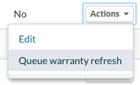 Actions > Queue Refresh