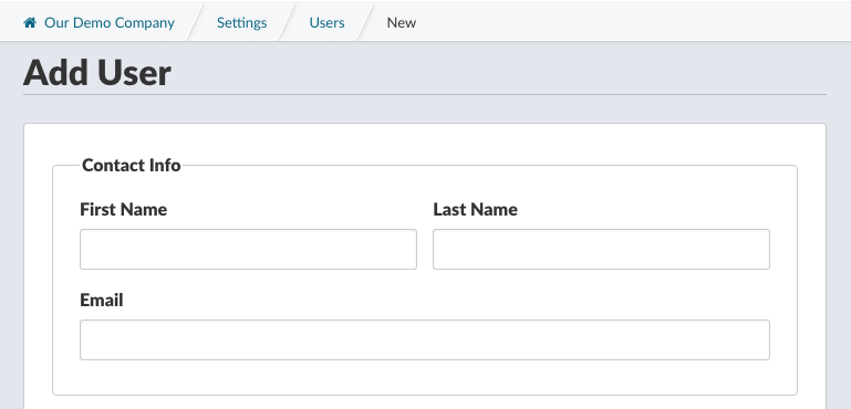 Add Contact Info
