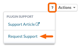 Plugin Support > Request Support