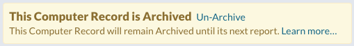 Archived Computer Record Banner