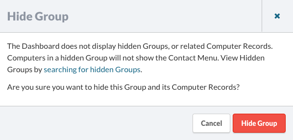Hide a Group Dialog