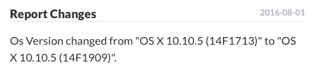 Report Changes