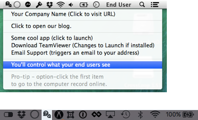 Display Your Logo in Your End Users' Menu Bars