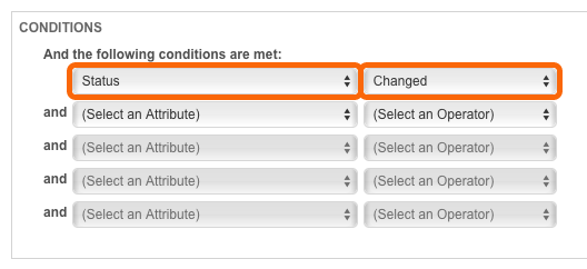Workflow Rule Conditions: Status Changed