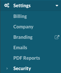 Settings > Security