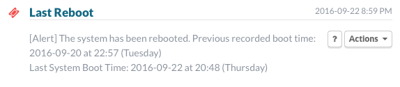 Last Reboot Event