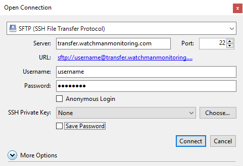 Windows: Cyberduck settings