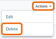 Actions > Delete Expiration