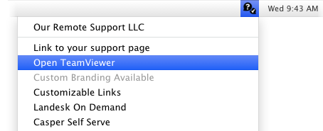 Setting Up Team Viewer in the Contact Menu