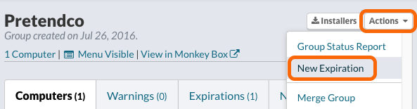 New Group Expiration