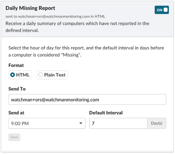 Setting Defaults