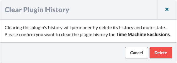 Clear Plugin History