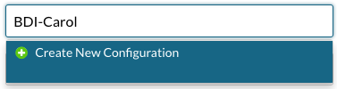 Create New Configuration