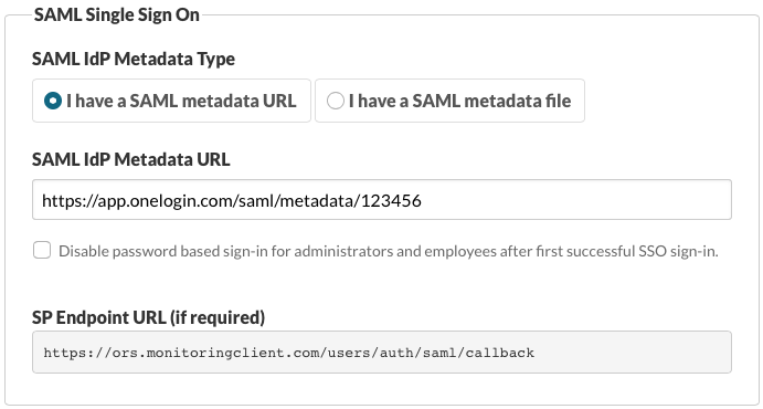 Configuring SAML SSO