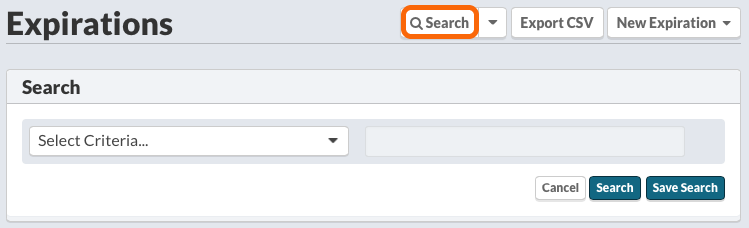 Click Search button to access Search Builder