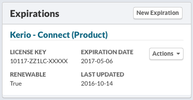 Expiration Tracking