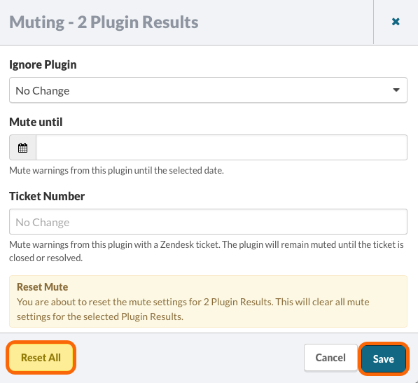 Reset All Muting Options.