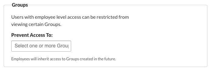 Employee Group Permissions
