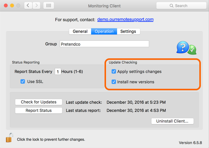 Mac: Update Checking