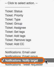 Notifications: Notify target