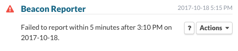 Failed to report Beacon Reporting