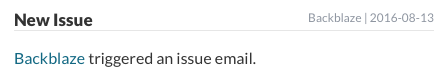 New Issue Email