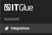 IT Glue > Account > Integrations Integration