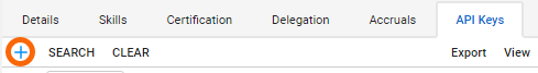 Click the + to add an API Key