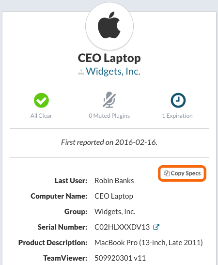 Monitored Computer Overview