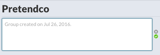 Inline Editing the Group Description