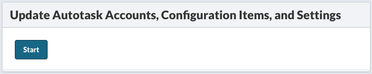 Update Autotask Accounts, Configuration Items, and Settings