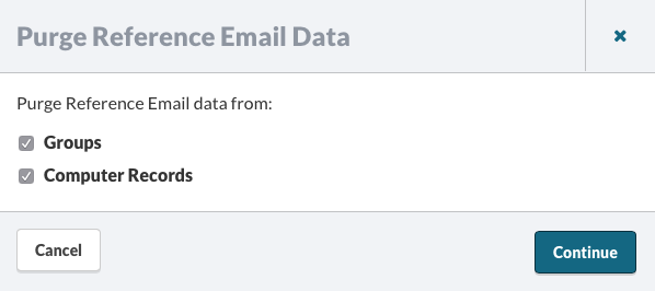 Purging Reference Email Data