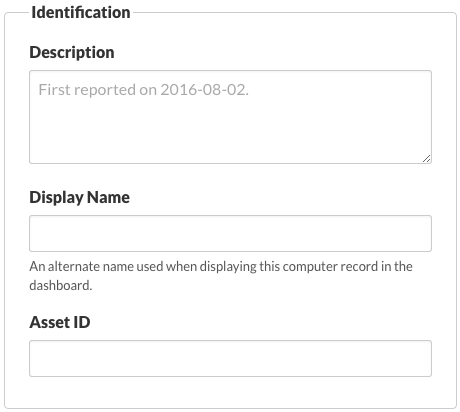 Edit > Identification