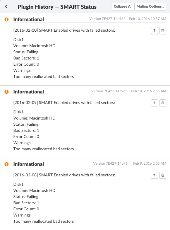 Plugin With Informational Level Reports